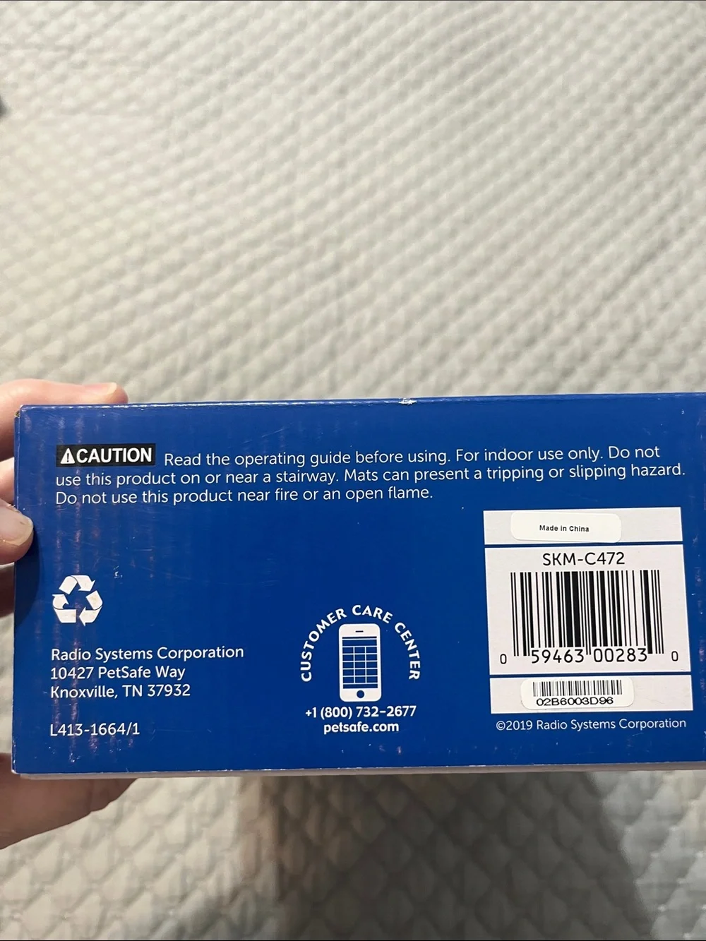 PetSafe ScatMat Indoor Pet Training Mat - Blue and White Packaging